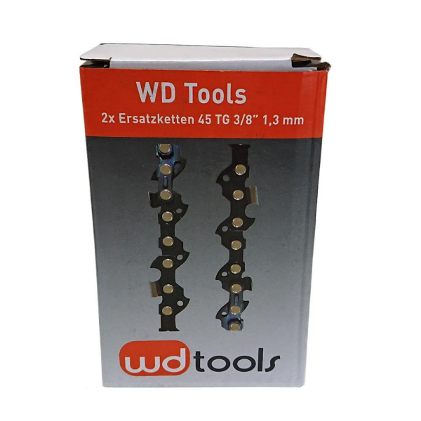 2x WD Tools Sägeketten 45 Treibglieder 3/8" 1,3 mm