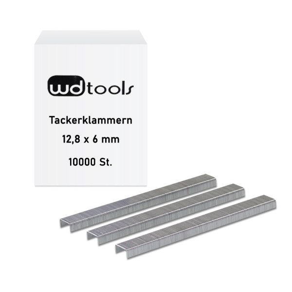 WD Tools Tackerklammern zu Drucklufttacker 12,8 x 6 mm 10000 Stück
