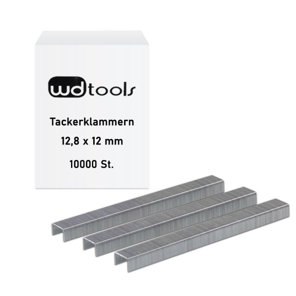 WD Tools Tackerklammern zu Drucklufttacker 12,8 x 12 mm 10000 Stück