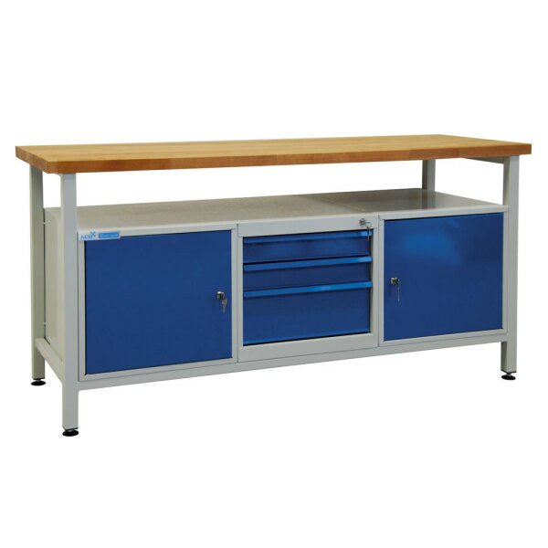 ADB Werktisch / Werkzeugtisch mit 2 Türen und 3 Schubladen
